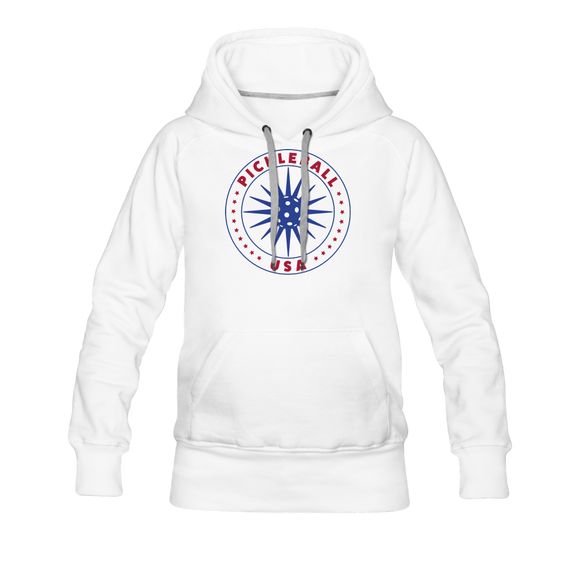 white / S Pickleball USA - Women’s Premium Hoodie