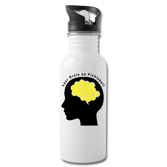 white Your Brain on Pickleball - Hydration Flask 20oz