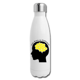 white Your Brain on Pickleball - Insulated Stainless Steel Water Bottle